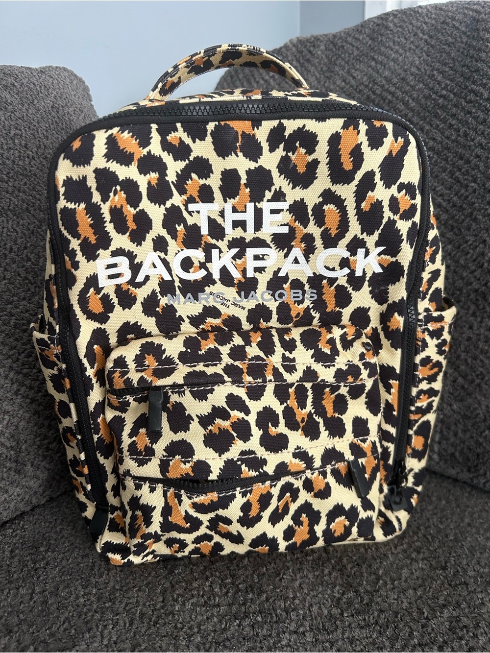 Marc Jacobs Leopard Print 'The Backpack' - Cream/Brown/Black